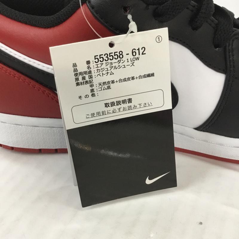 ナイキ NIKE スニーカー スニーカー 553558 612 AIR JORDAN 1 LOW エアジョーダン ロー 28cm 箱有 28.0cm ロゴ、文字 白 / ホワイト / X 黒 / ブラック / X 赤 / レッド /  メンズ USED 古着 中古 10066701