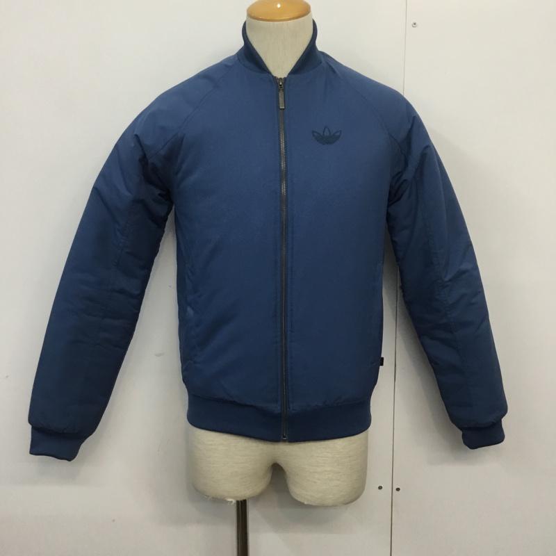 アディダス adidas ジャケット、上着 ジャンパー、ブルゾン B38783 ボンバージャケット バックプリント XS ロゴ、文字 青 / ブルー /  メンズ USED 古着 中古 10066771