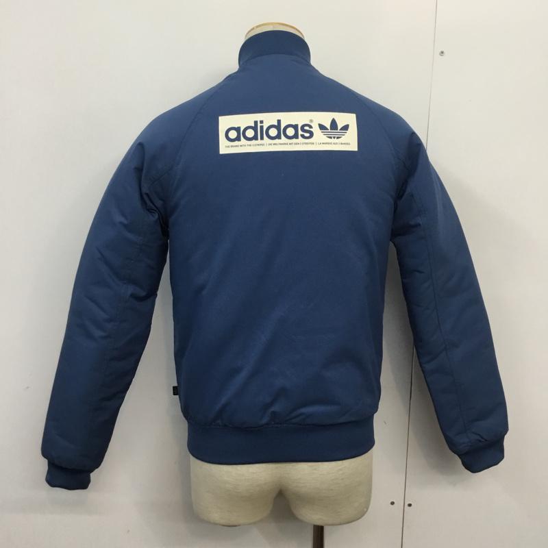 アディダス adidas ジャケット、上着 ジャンパー、ブルゾン B38783 ボンバージャケット バックプリント XS ロゴ、文字 青 / ブルー /  メンズ USED 古着 中古 10066771