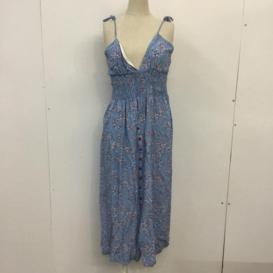 ザラ ZARA ワンピース ひざ丈スカート キャミワンピ M 花柄 水色 / ライトブルー / X 白 / ホワイト / X 赤 / レッド /  レディース USED 古着 中古 10066956