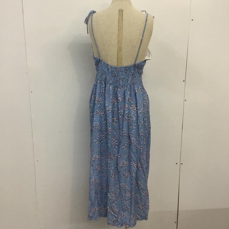 ザラ ZARA ワンピース ひざ丈スカート キャミワンピ M 花柄 水色 / ライトブルー / X 白 / ホワイト / X 赤 / レッド /  レディース USED 古着 中古 10066956