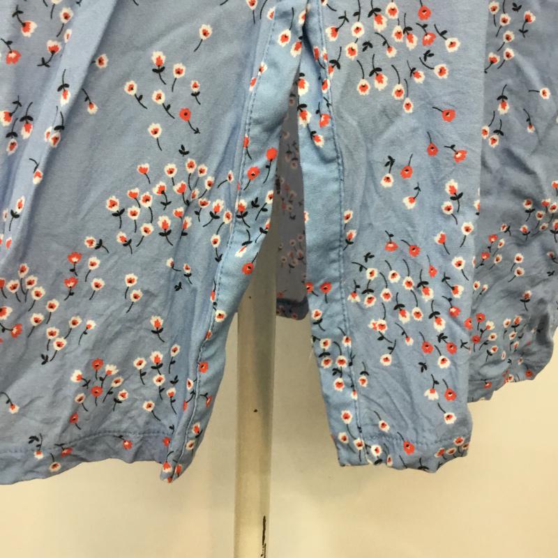 ザラ ZARA ワンピース ひざ丈スカート キャミワンピ M 花柄 水色 / ライトブルー / X 白 / ホワイト / X 赤 / レッド /  レディース USED 古着 中古 10066956
