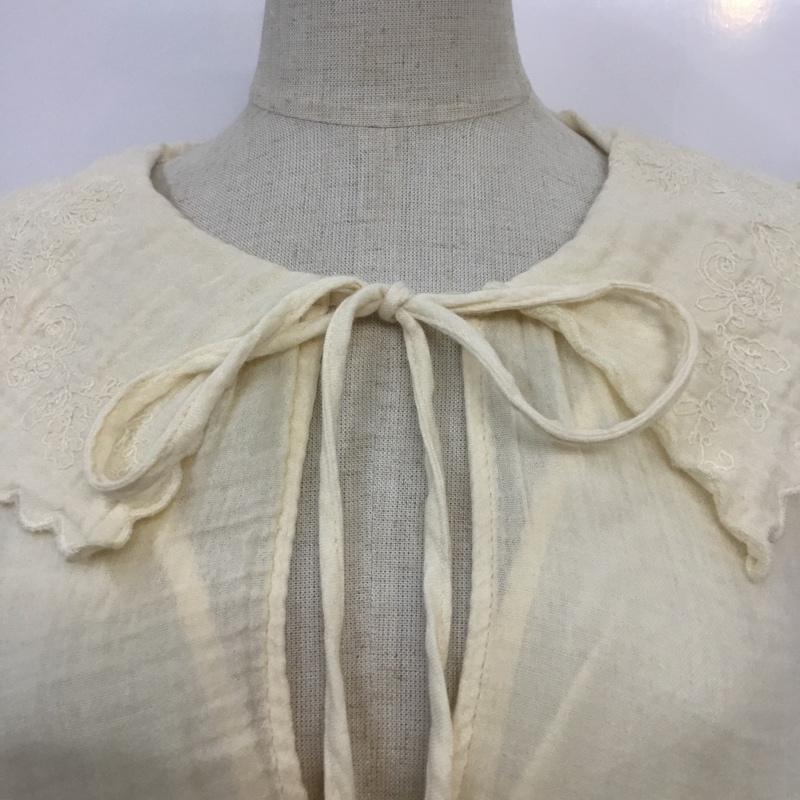 ザラ ZARA ワンピース ロングスカート 7200 301 727 パネル ミディワンピ ティアードヘム 七分袖 XS 刺繍 アイボリー / アイボリー /  レディース USED 古着 中古 10066957