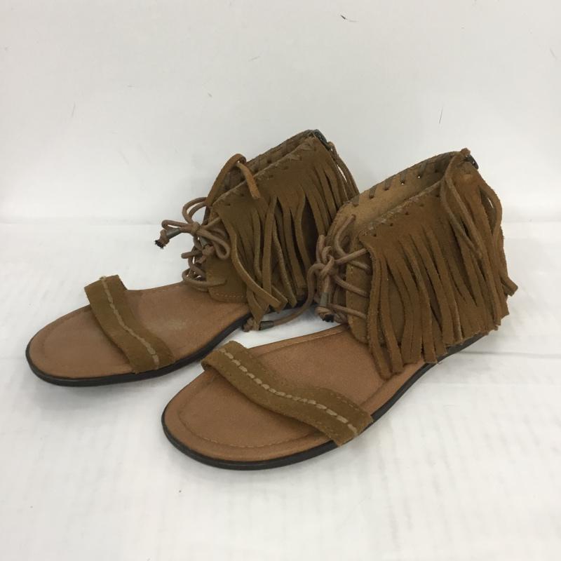 ミネトンカ Minnetonka サンダル サンダル 71351 バックフリンジ HAVANA 7 無地 茶 / ブラウン /  レディース USED 古着 中古 10067088