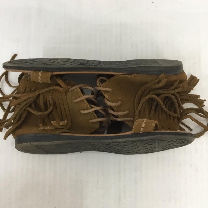 ミネトンカ Minnetonka サンダル サンダル 71351 バックフリンジ HAVANA 7 無地 茶 / ブラウン /  レディース USED 古着 中古 10067088