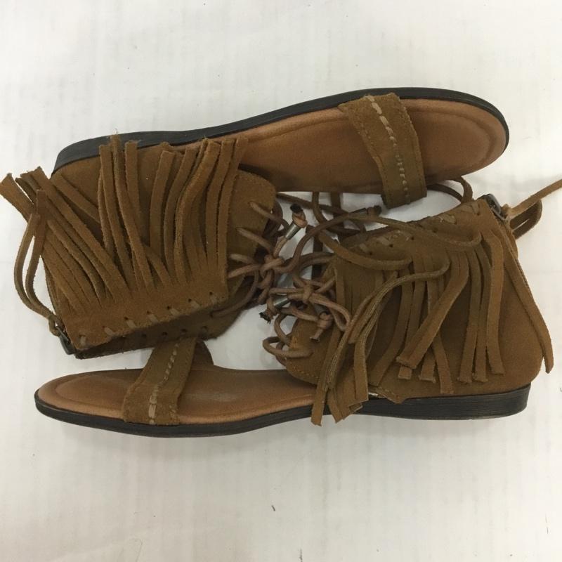 ミネトンカ Minnetonka サンダル サンダル 71351 バックフリンジ HAVANA 7 無地 茶 / ブラウン /  レディース USED 古着 中古 10067088