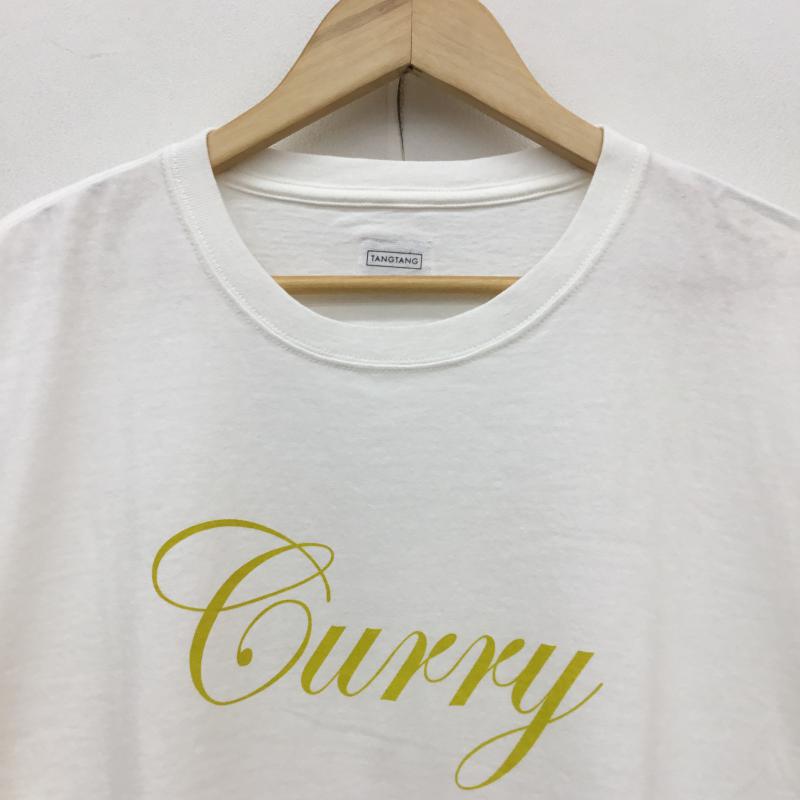 タンタン TANG TANG Tシャツ 半袖 CURRY TEE L ロゴ、文字 白 / ホワイト /  メンズ USED 古着 中古 10067133
