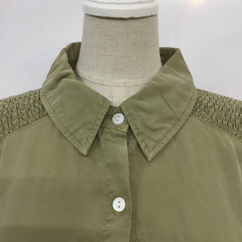 ザラ ZARA ワンピース ミニスカート 0108 022 506 ティアードミニOP M 無地 カーキ / カーキ /  レディース USED 古着 中古 10067189