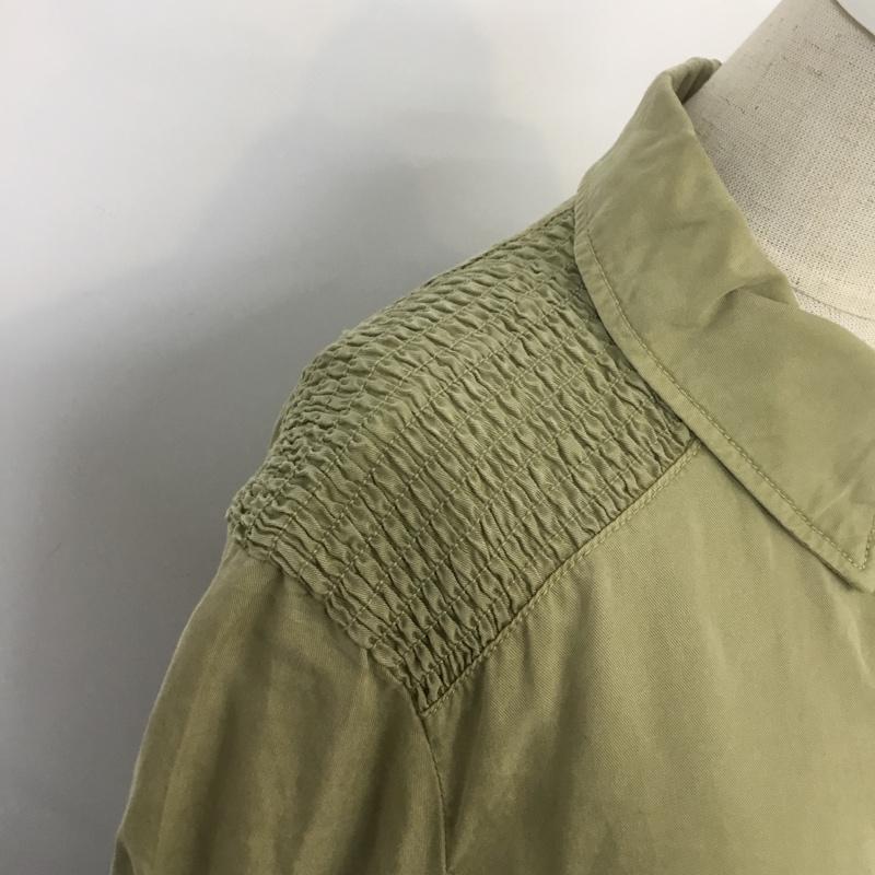 ザラ ZARA ワンピース ミニスカート 0108 022 506 ティアードミニOP M 無地 カーキ / カーキ /  レディース USED 古着 中古 10067189