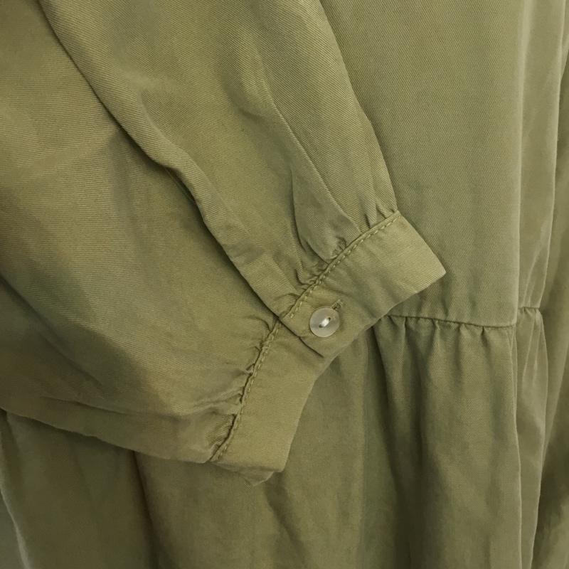 ザラ ZARA ワンピース ミニスカート 0108 022 506 ティアードミニOP M 無地 カーキ / カーキ /  レディース USED 古着 中古 10067189