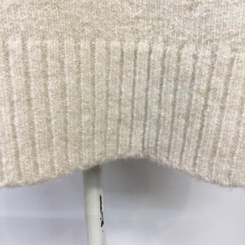 ザラ ZARA ワンピース ロングスカート 1215 100 712 サイドスリット スタンドカラー ニット S 無地 アイボリー / アイボリー /  レディース USED 古着 中古 10067331
