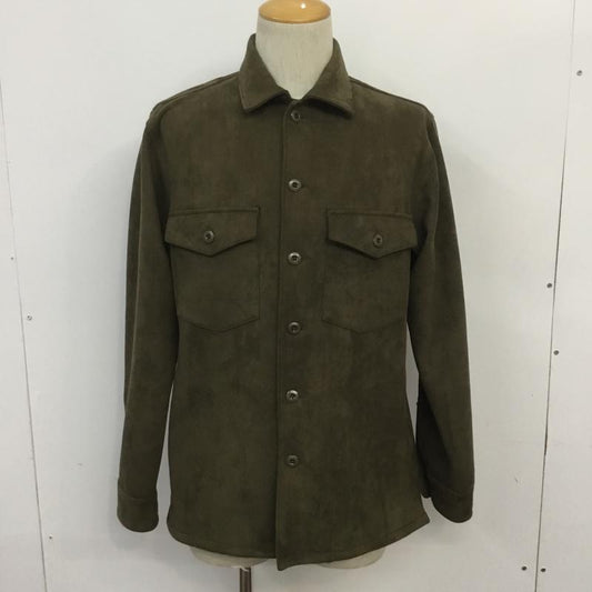 サニーレーベル Sonny Label シャツ、ブラウス 長袖 LA76-13S002 スエードタッチミリタリーシャツ M 無地 カーキ / カーキ /  メンズ USED 古着 中古 10067392