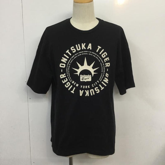 オニツカタイガーアンドレアポンピリオ Onitsuka Tiger × ANDREA POMPILIO Tシャツ 半袖 2181A018 クルーネック S ロゴ、文字 黒 / ブラック /  メンズ USED 古着 中古 10067399