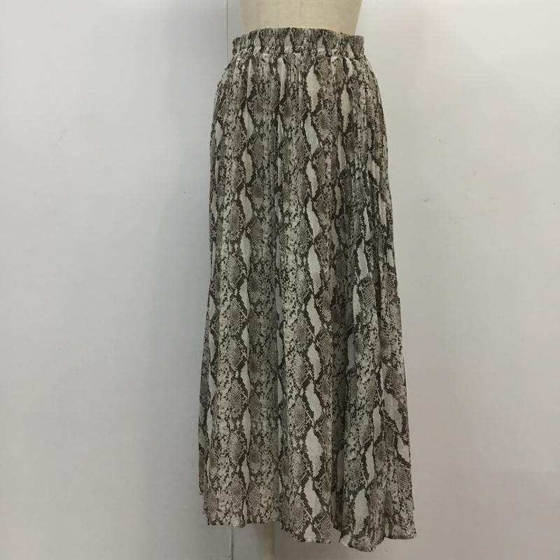 アズールバイマウジー AZUL BY MOUSSY スカート ロングスカート 250CAH31-065G IRREGULAR PLEAT SKIRT S 総柄 X ヒョウ柄・レオパード柄 マルチカラー / マルチカラー /  レディース USED 古着 中古 10067492