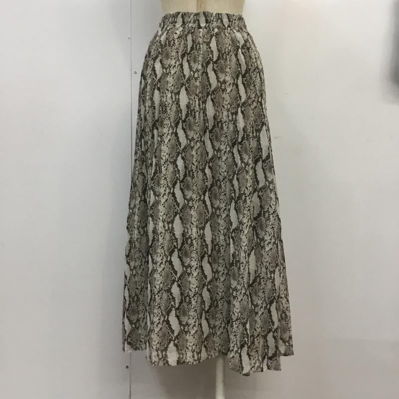 アズールバイマウジー AZUL BY MOUSSY スカート ロングスカート 250CAH31-065G IRREGULAR PLEAT SKIRT S 総柄 X ヒョウ柄・レオパード柄 マルチカラー / マルチカラー /  レディース USED 古着 中古 10067492