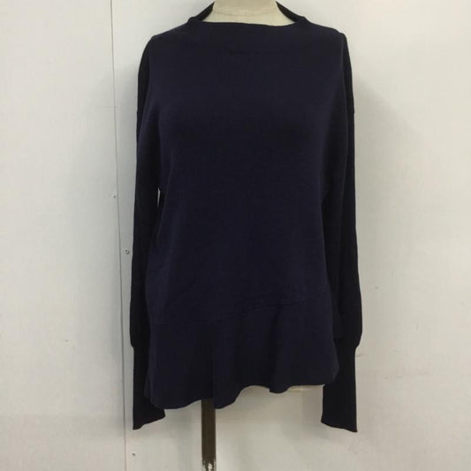 ユナイテッドアローズグリーンレーベルリラクシング UNITEDARROWSGREENLABELRELAXING ニット、セーター 長袖 無地 紺 / ネイビー /  レディース USED 古着 中古 10067499