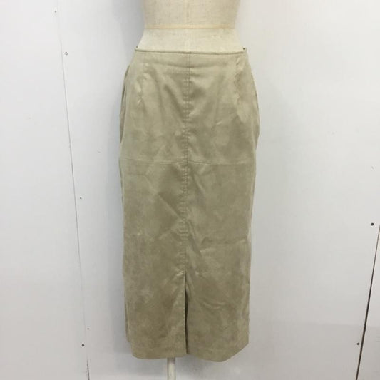 ユナイテッドアローズグリーンレーベルリラクシング UNITED ARROWS green label relaxing スカート ひざ丈スカート 38 無地 ベージュ / ベージュ /  レディース USED 古着 中古 10067502