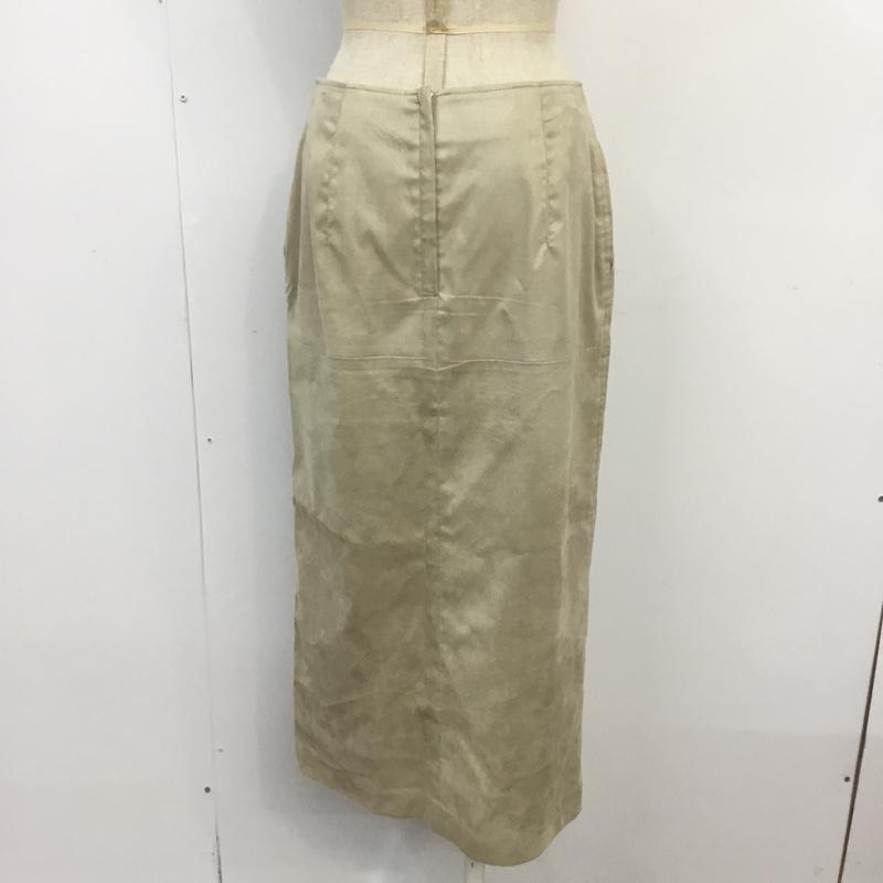 ユナイテッドアローズグリーンレーベルリラクシング UNITED ARROWS green label relaxing スカート ひざ丈スカート 38 無地 ベージュ / ベージュ /  レディース USED 古着 中古 10067502