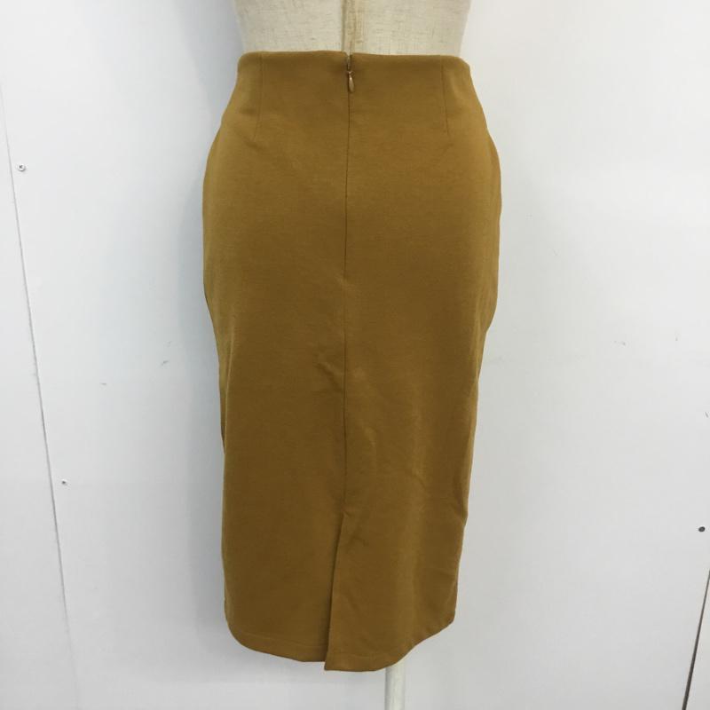 マウジー MOUSSY スカート ひざ丈スカート 1 無地 マスタード / マスタード /  レディース USED 古着 中古 10067666