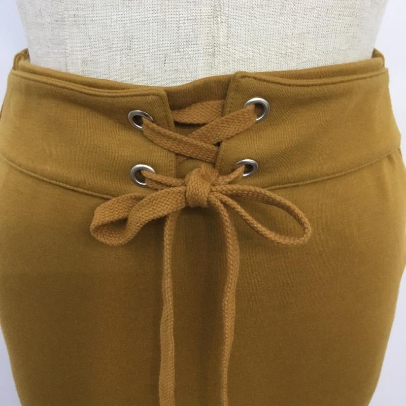 マウジー MOUSSY スカート ひざ丈スカート 1 無地 マスタード / マスタード /  レディース USED 古着 中古 10067666