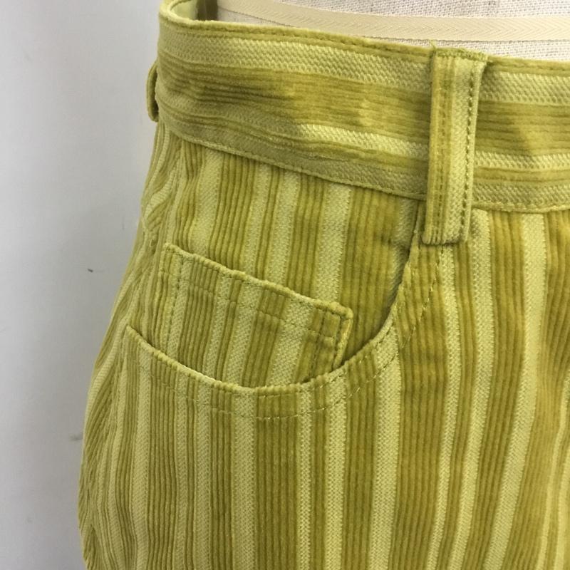 スライ SLY スカート ミニスカート 030CAZ31-6750 STRIPE CORDUROY S／SK 1 無地 黄 / イエロー /  レディース USED 古着 中古 10067668