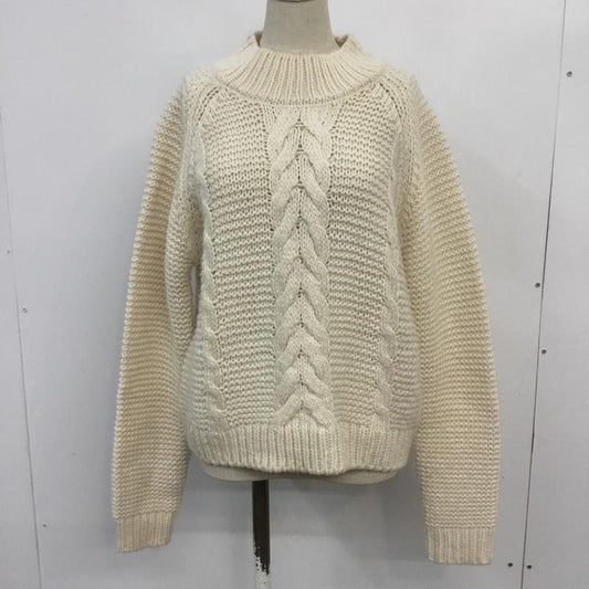 ニコアンド niko and... ニット、セーター 長袖 M 無地 オフホワイト / オフホワイト /  レディース USED 古着 中古 10067673