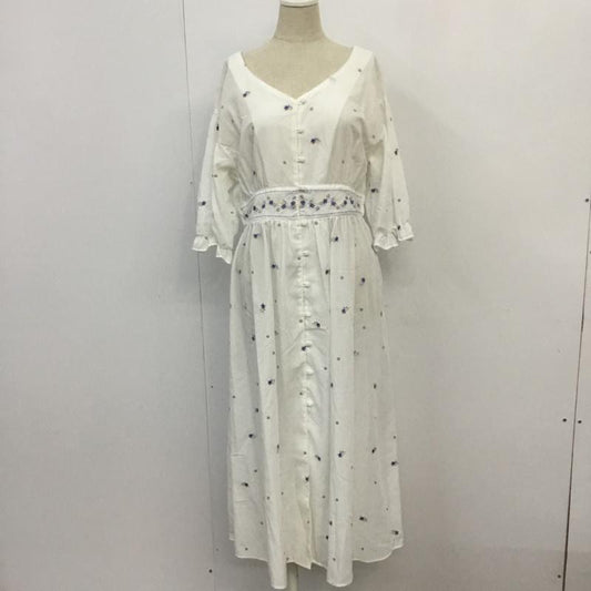 ダズリン dazzlin ワンピース ロングスカート 刺繍ワンピース M 刺繍 白 / ホワイト /  レディース USED 古着 中古 10067690