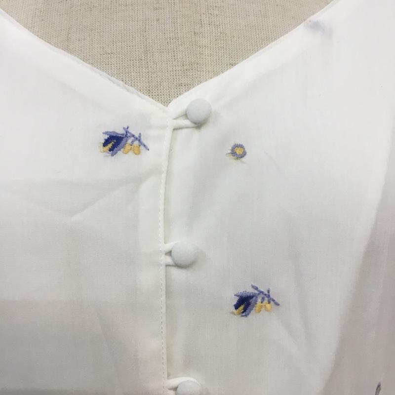 ダズリン dazzlin ワンピース ロングスカート 刺繍ワンピース M 刺繍 白 / ホワイト /  レディース USED 古着 中古 10067690