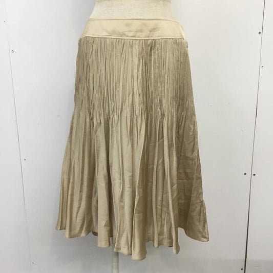 トランスワーク TRANS WORK スカート ひざ丈スカート 44 無地 ベージュ / ベージュ /  レディース USED 古着 中古 10067767