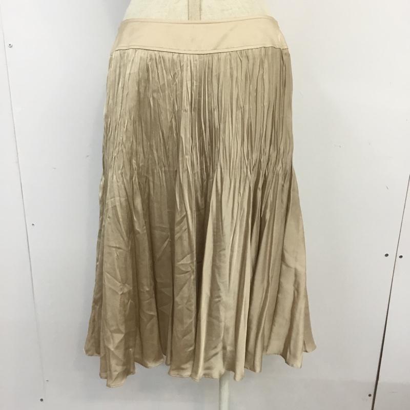 トランスワーク TRANS WORK スカート ひざ丈スカート 44 無地 ベージュ / ベージュ /  レディース USED 古着 中古 10067767