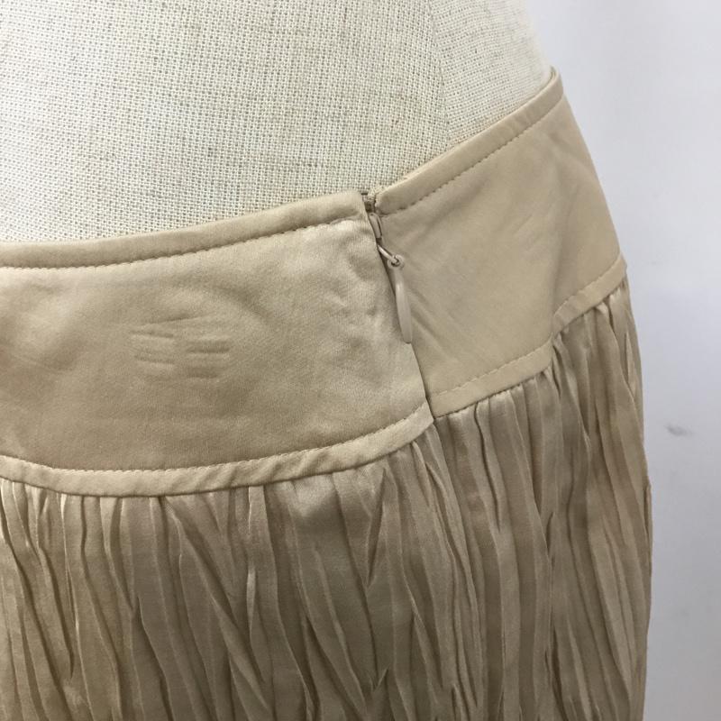 トランスワーク TRANS WORK スカート ひざ丈スカート 44 無地 ベージュ / ベージュ /  レディース USED 古着 中古 10067767
