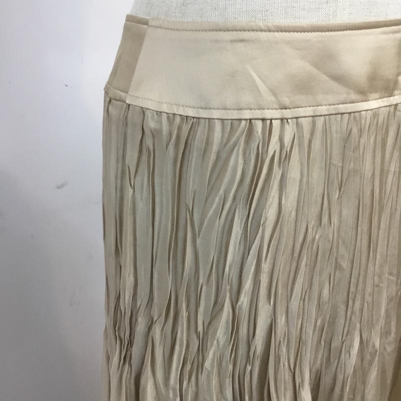 トランスワーク TRANS WORK スカート ひざ丈スカート 44 無地 ベージュ / ベージュ /  レディース USED 古着 中古 10067767