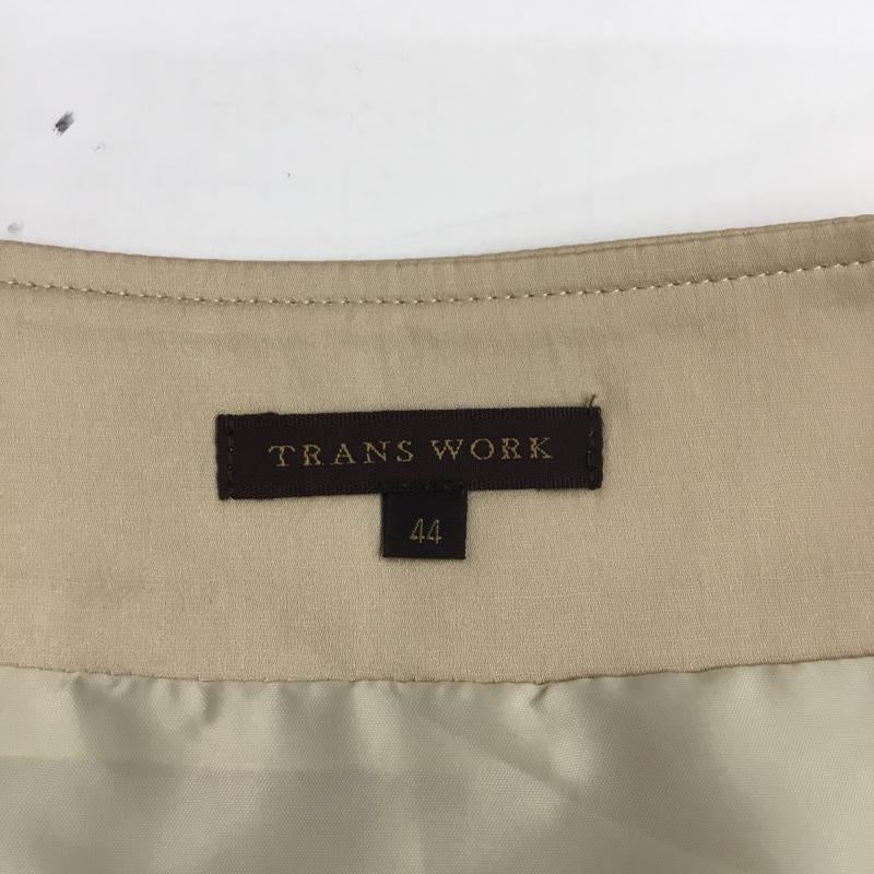 トランスワーク TRANS WORK スカート ひざ丈スカート 44 無地 ベージュ / ベージュ /  レディース USED 古着 中古 10067767