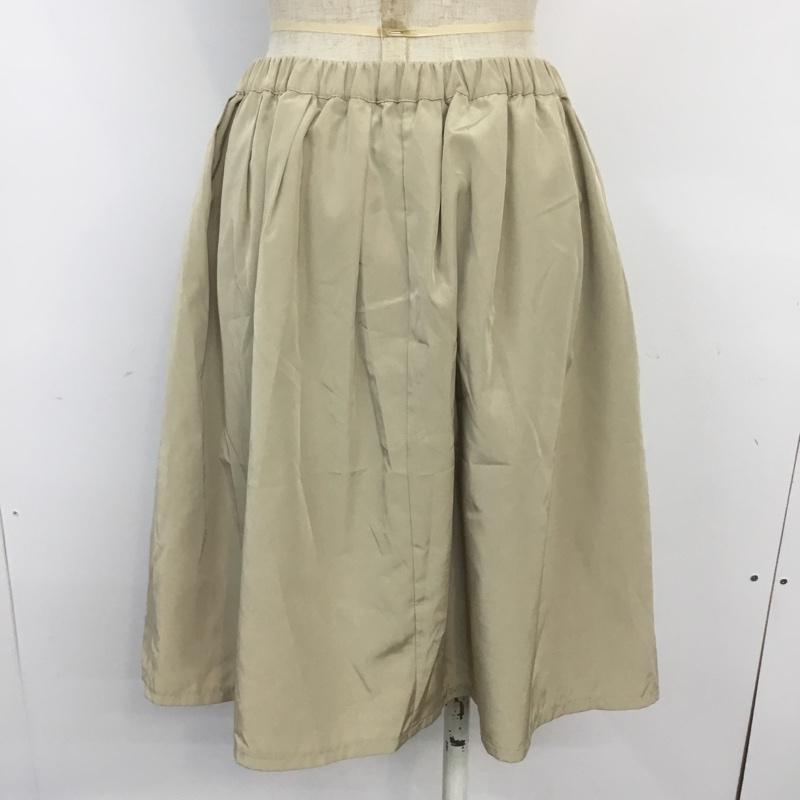 ナチュラルビューティーベーシック NATURAL BEAUTY BASIC スカート ミニスカート M 無地 ベージュ / ベージュ /  レディース USED 古着 中古 10067768