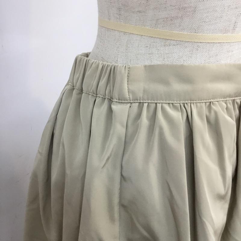 ナチュラルビューティーベーシック NATURAL BEAUTY BASIC スカート ミニスカート M 無地 ベージュ / ベージュ /  レディース USED 古着 中古 10067768