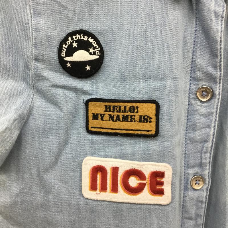 ザラ ZARA ワンピース ひざ丈スカート M 刺繍 水色 / ライトブルー /  レディース USED 古着 中古 10067872