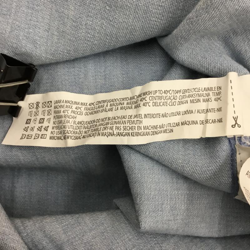 ザラ ZARA ワンピース ひざ丈スカート M 刺繍 水色 / ライトブルー /  レディース USED 古着 中古 10067872