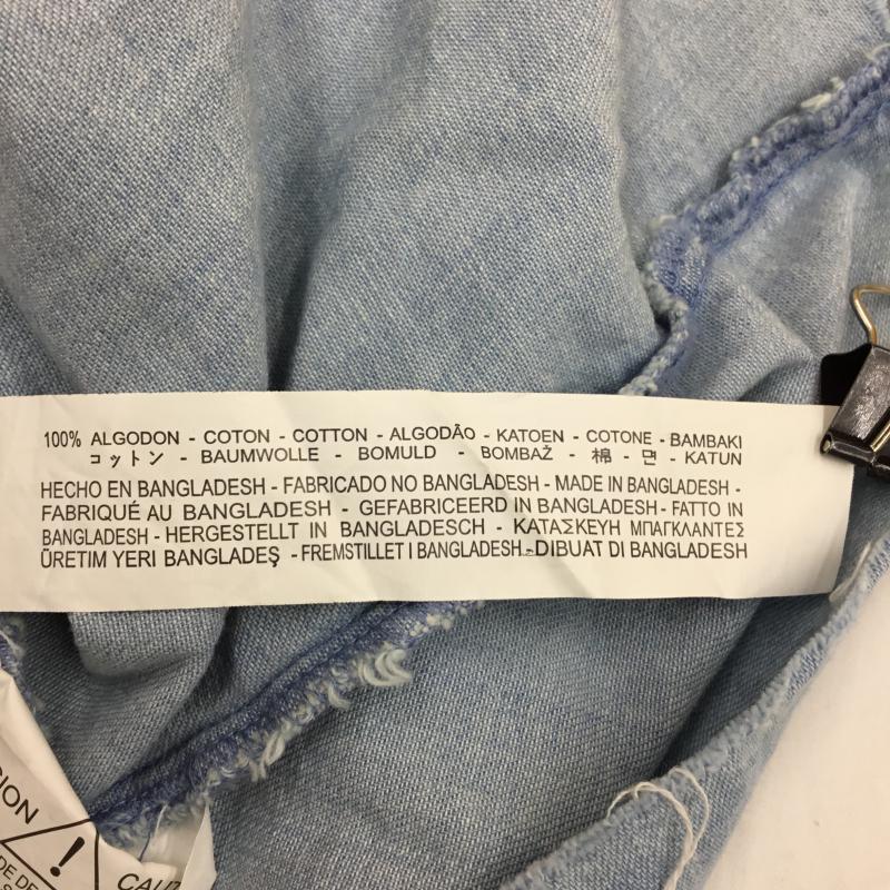ザラ ZARA ワンピース ひざ丈スカート M 刺繍 水色 / ライトブルー /  レディース USED 古着 中古 10067872