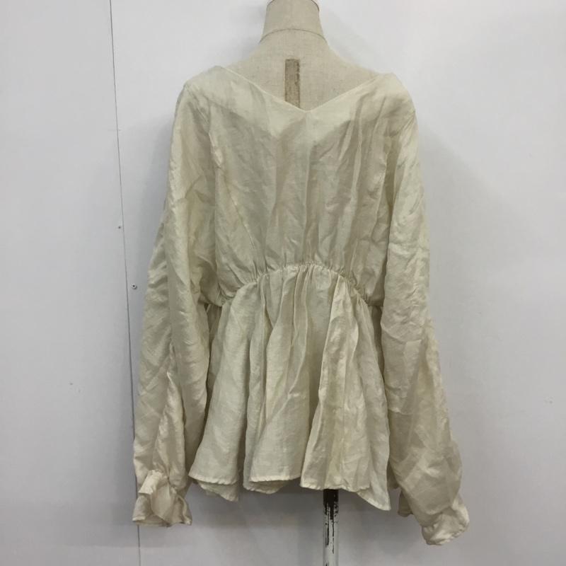 ローリーズファーム LOWRYS FARM カットソー 長袖 LF621049AD ギャザー FREE 無地 アイボリー / アイボリー /  レディース USED 古着 中古 10068090