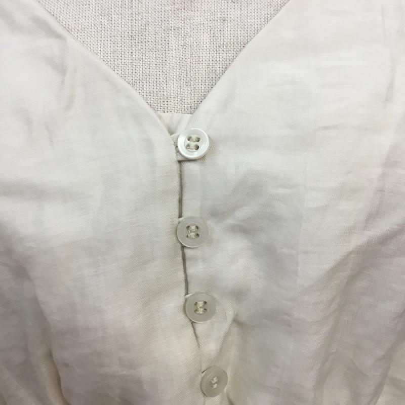 ローリーズファーム LOWRYS FARM カットソー 長袖 LF621049AD ギャザー FREE 無地 アイボリー / アイボリー /  レディース USED 古着 中古 10068090