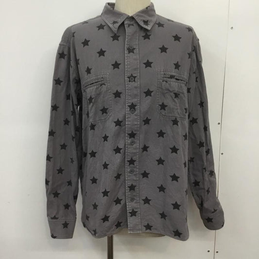 エクストララージ XLARGE シャツ、ブラウス 長袖 0103406 XL 星 灰 / グレー / X 黒 / ブラック /  メンズ USED 古着 中古 10068133