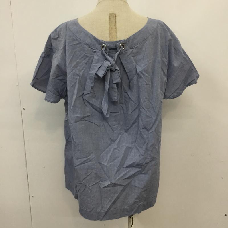 ナチュラルビューティーベーシック NATURAL BEAUTY BASIC シャツ、ブラウス 半袖 M 無地 水色 / ライトブルー /  レディース USED 古着 中古 10068208