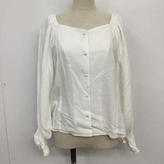 ローリーズファーム LOWRYS FARM シャツ、ブラウス 長袖 FREE 無地 白 / ホワイト /  レディース USED 古着 中古 10068227