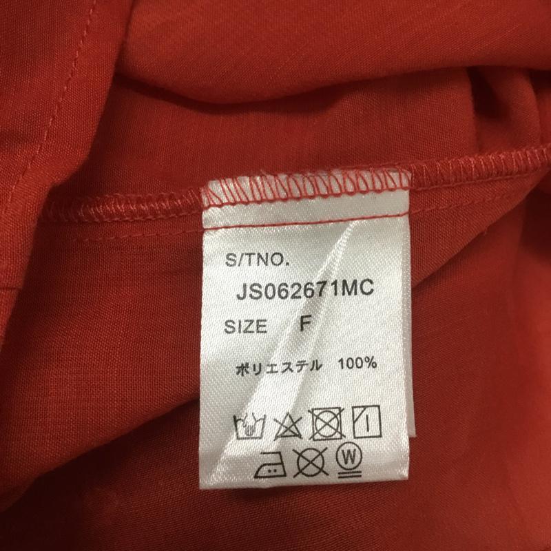 ジーナシス JEANASIS カットソー 七分袖 FREE 無地 X 刺繍 橙 / オレンジ /  レディース USED 古着 中古 10068263