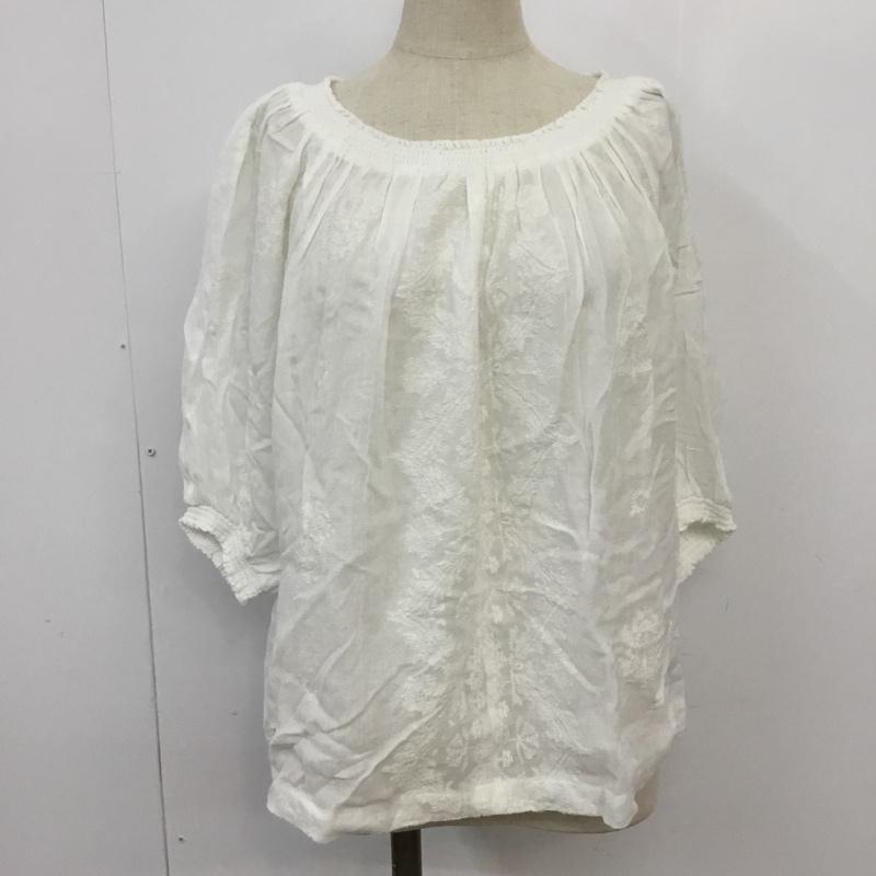 スタディオクリップ studio CLIP カットソー 七分袖 M 無地 白 / ホワイト /  レディース USED 古着 中古 10068265