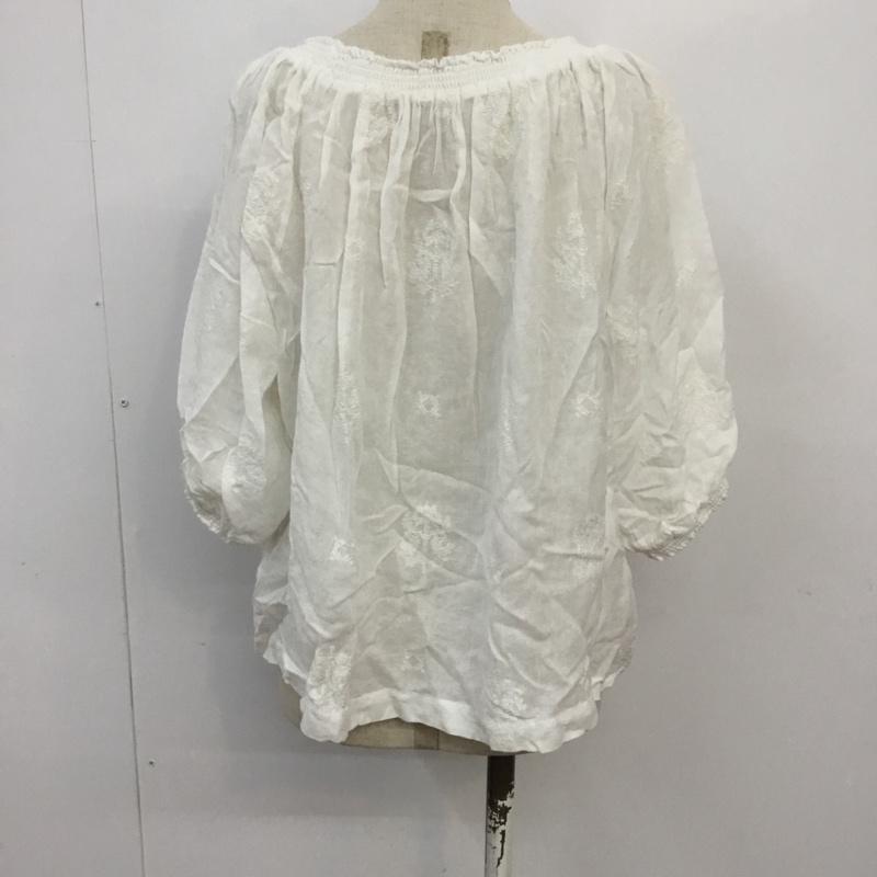 スタディオクリップ studio CLIP カットソー 七分袖 M 無地 白 / ホワイト /  レディース USED 古着 中古 10068265