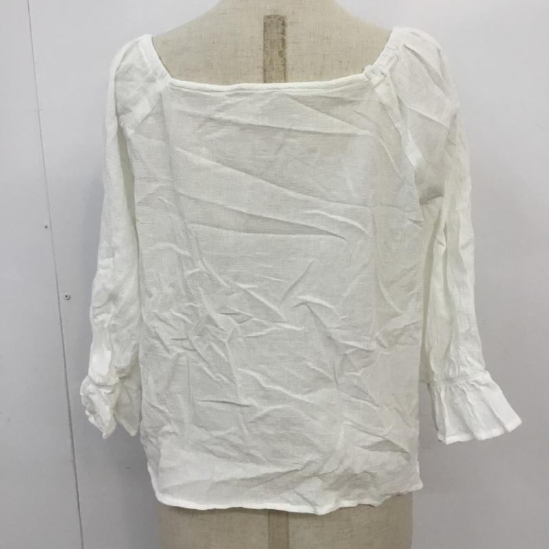 ローリーズファーム LOWRYS FARM シャツ、ブラウス 七分袖 FREE 無地 白 / ホワイト /  レディース USED 古着 中古 10068276