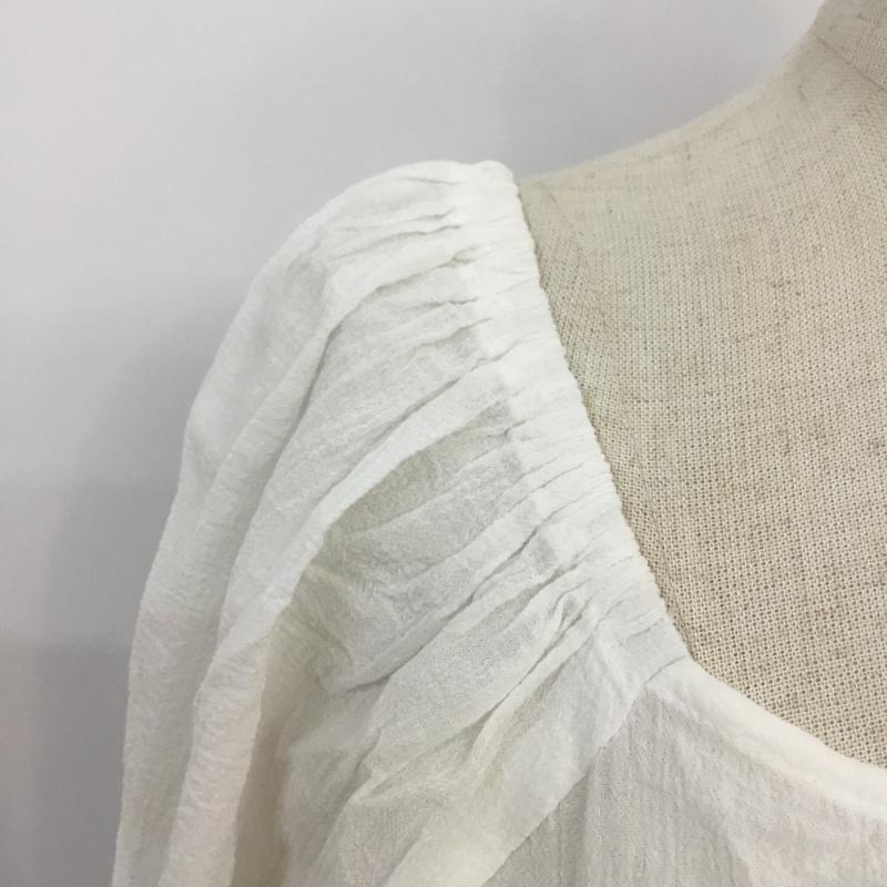 ローリーズファーム LOWRYS FARM シャツ、ブラウス 七分袖 FREE 無地 白 / ホワイト /  レディース USED 古着 中古 10068276