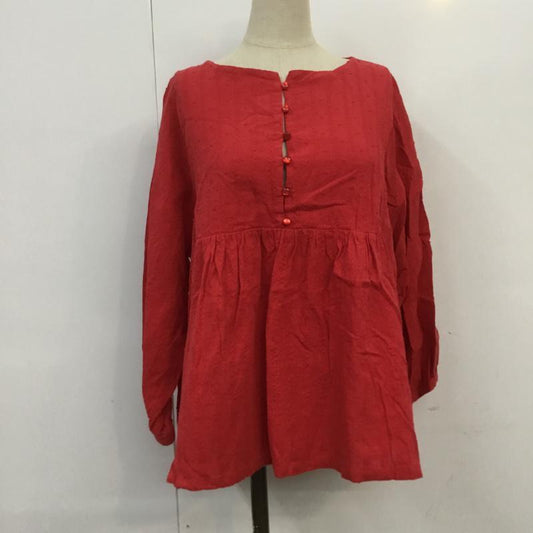 メルロー merlot シャツ、ブラウス 長袖 無地 赤 / レッド /  レディース USED 古着 中古 10068294