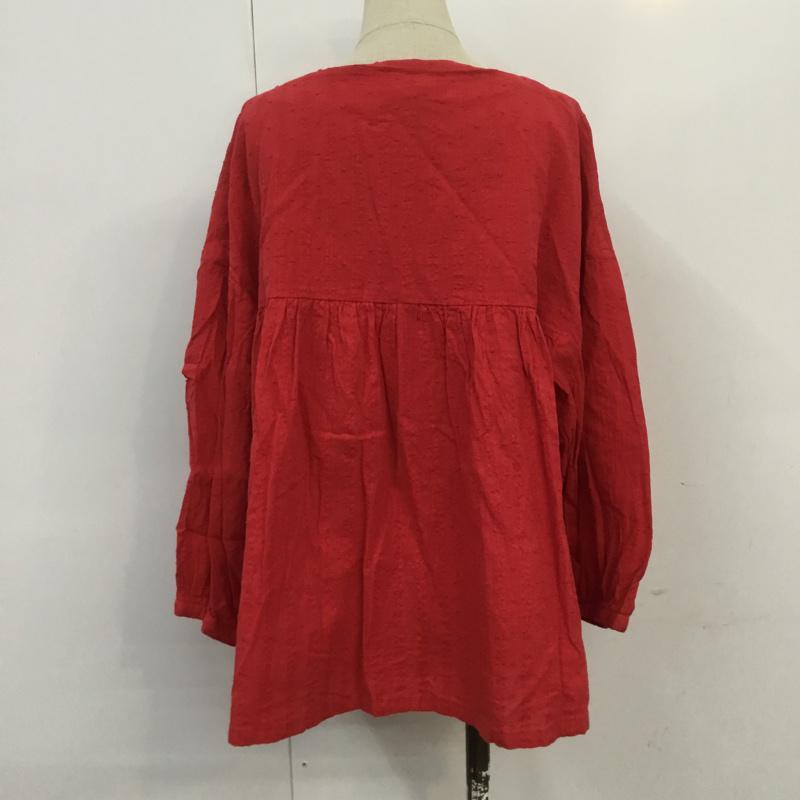 メルロー merlot シャツ、ブラウス 長袖 無地 赤 / レッド /  レディース USED 古着 中古 10068294